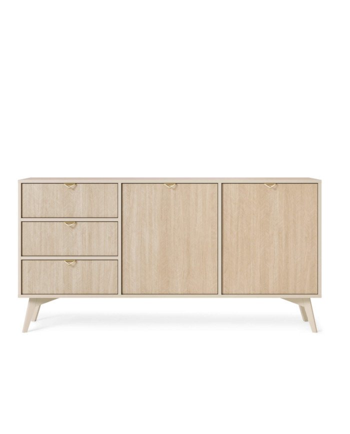 Forest KSZ158 chest of drawers, with doors, beige/Scandinavian pattern
