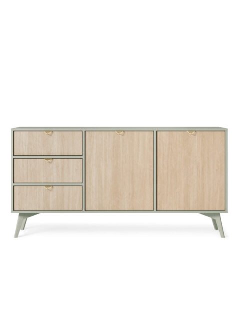 Forest KSZ158 chest of drawers, with doors, eucalyptus/herringbone pattern
