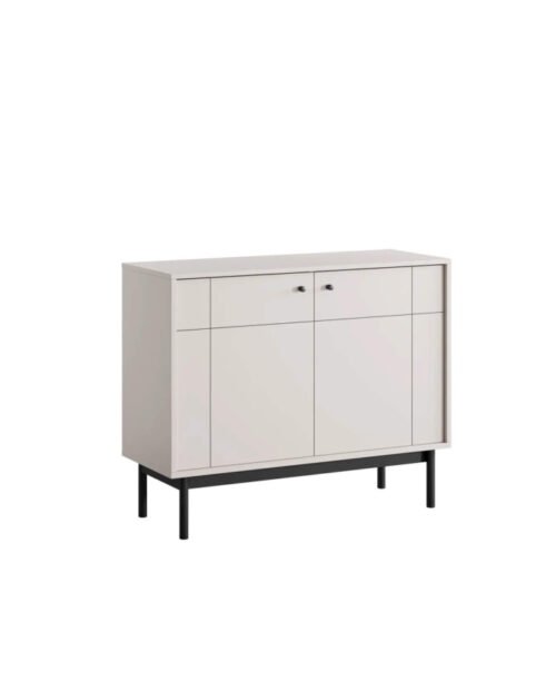 Japandi K-104 chest of drawers, two doors, cashmere color