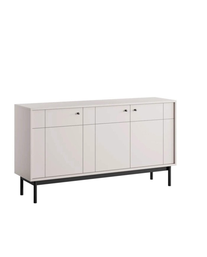 Japandi K-154 chest of drawers, three doors, cashmere color
