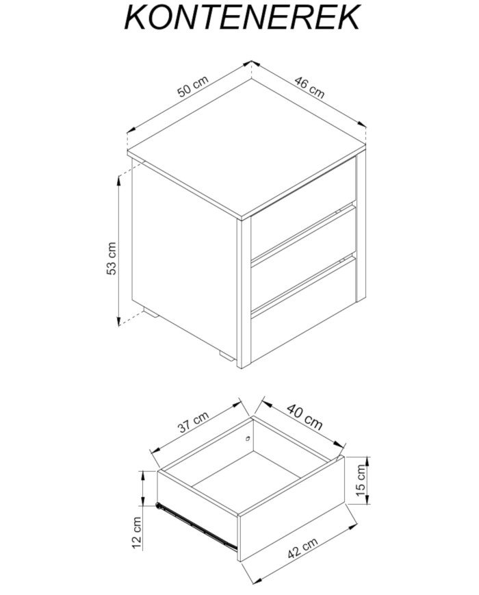 Chest of drawers, wardrobe box, drawers, white - Image 2