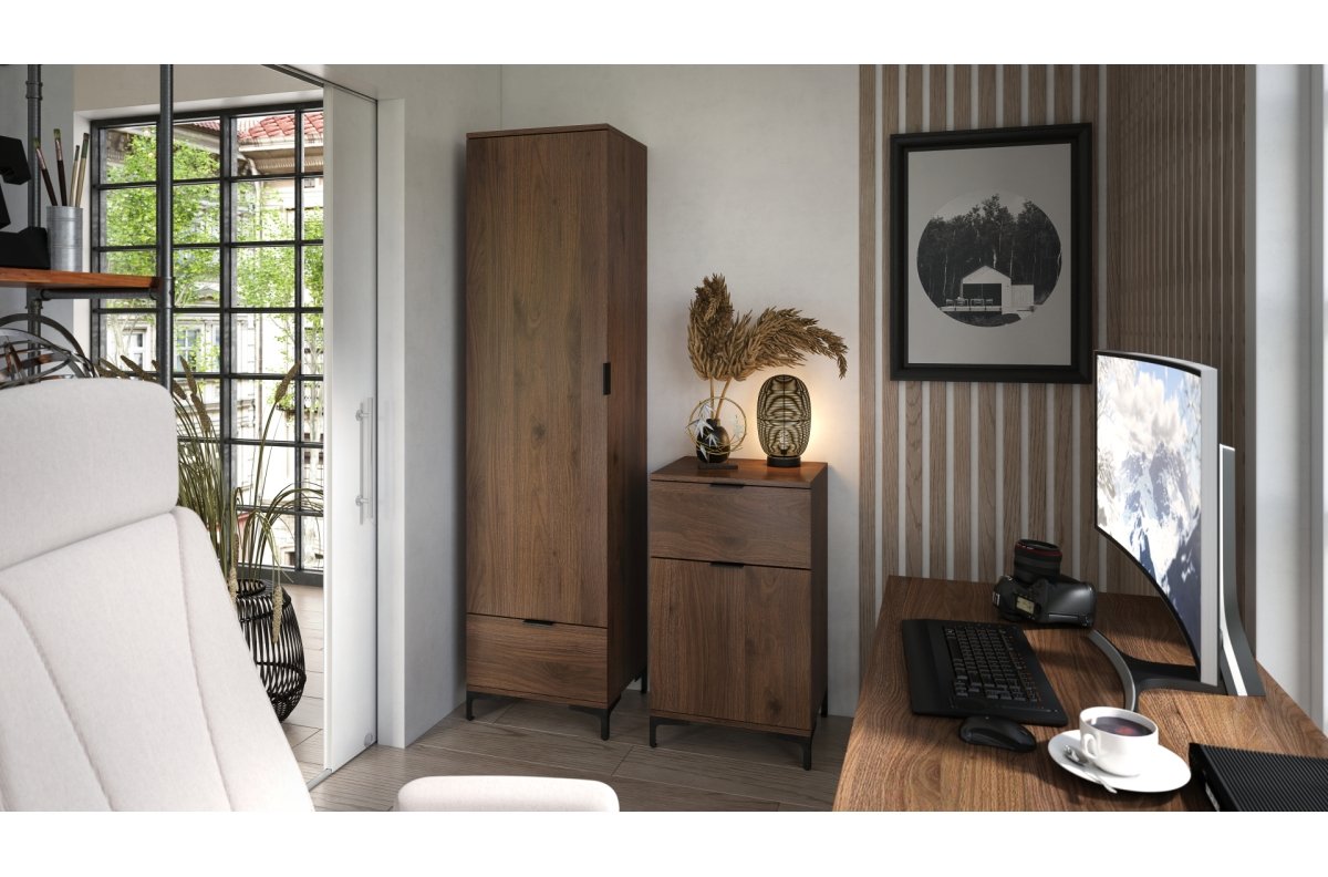 LANA K-100 Elegant walnut chest of drawers - 4-door floor cabinet - Image 6