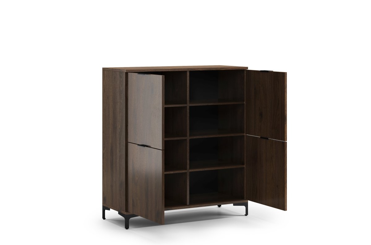 LANA K-100 Elegant walnut chest of drawers - 4-door floor cabinet - Image 2