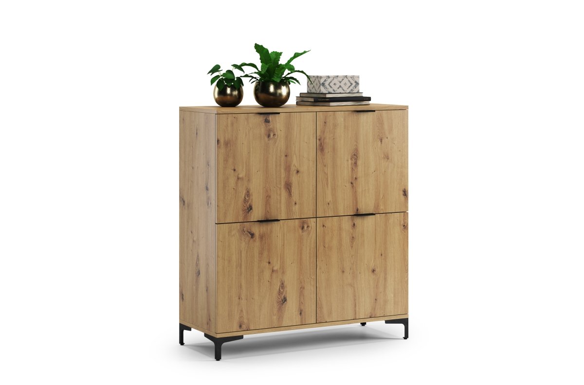 LANA K-100 Artisan oak chest of drawers - 4-door floor cabinet