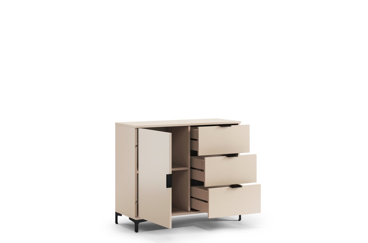 LANA K-100S beige (champagne) chest of drawers - freestanding cabinet with drawers - Image 2