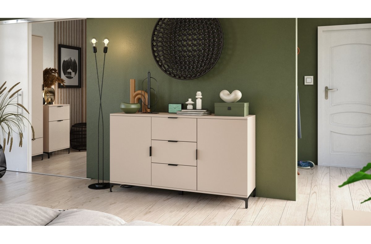 LANA K-100S beige (champagne) chest of drawers - freestanding cabinet with drawers - Image 5