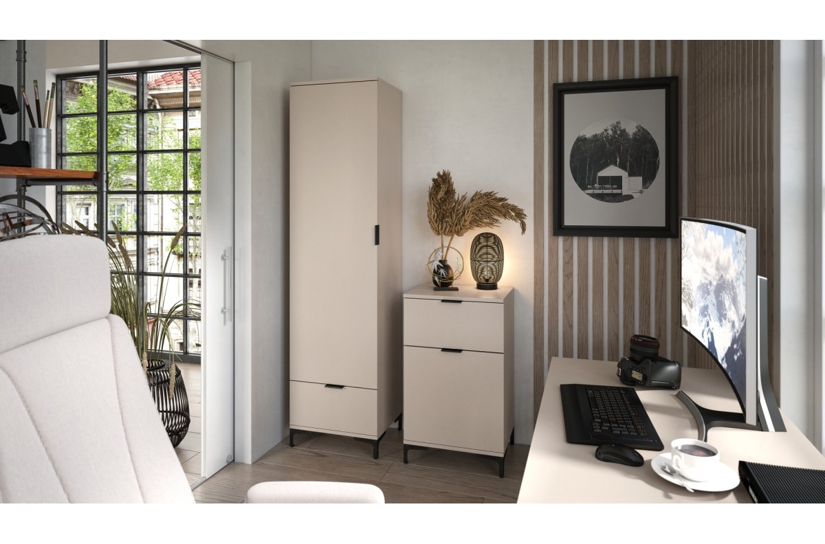 LANA K-100S beige (champagne) chest of drawers - freestanding cabinet with drawers - Image 6
