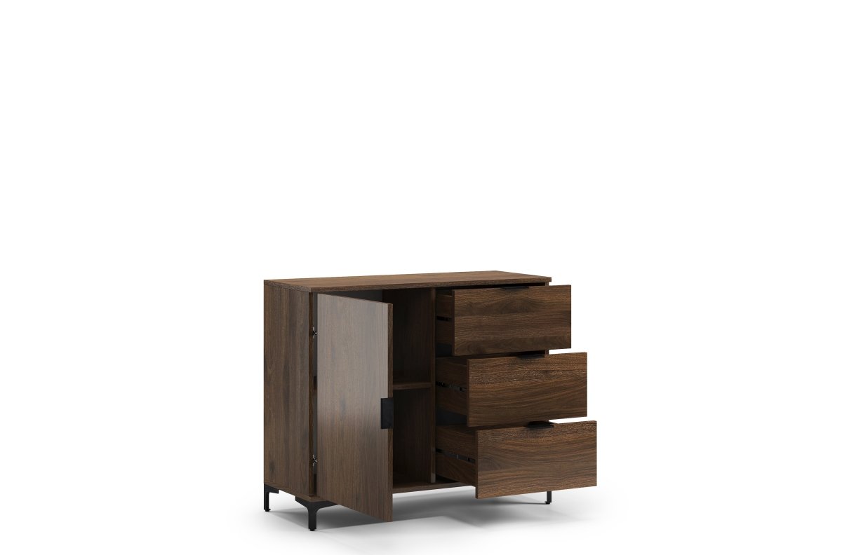 LANA K-100S Elegant walnut chest of drawers - Lift-up cabinet with drawers - Image 2