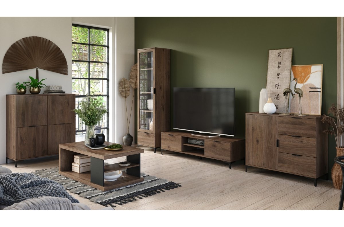 LANA K-100S Elegant walnut chest of drawers - Lift-up cabinet with drawers - Image 3