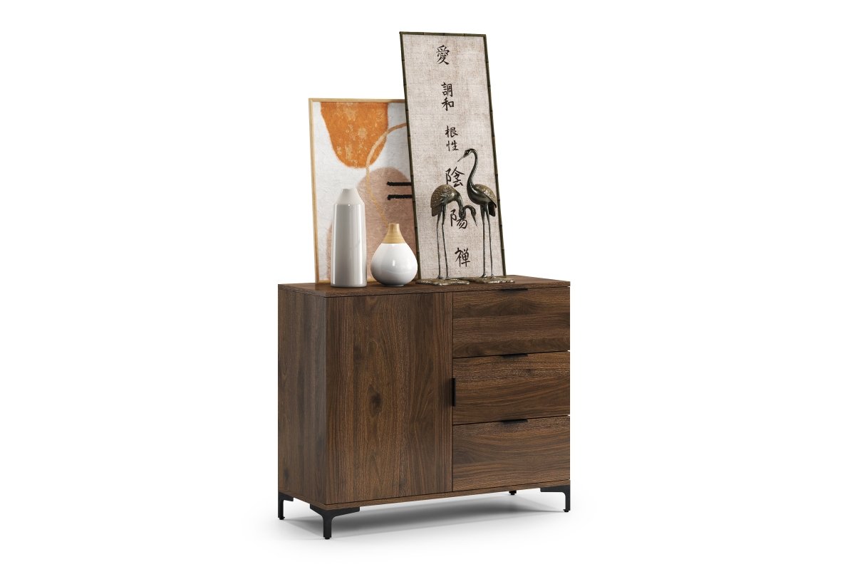 LANA K-100S Elegant walnut chest of drawers - Lift-up cabinet with drawers