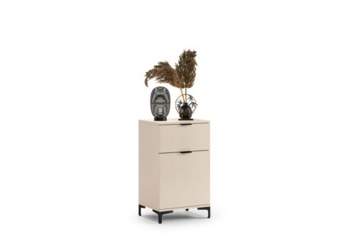 LANA K-50S beige (champagne) chest of drawers – freestanding cabinet with drawer