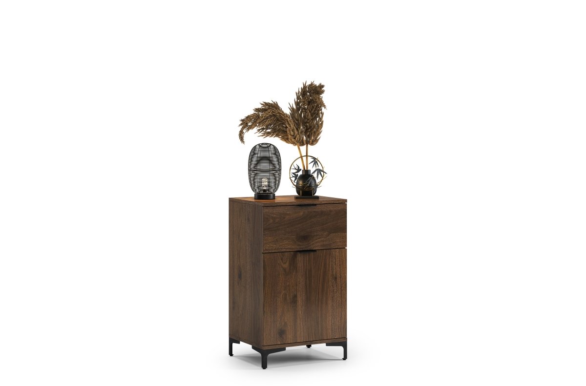 LANA K-50S Elegant walnut chest of drawers - Lift-up cabinet with drawer