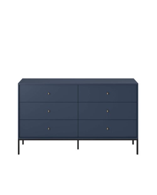 Mono MKS154 chest of drawers, dark blue/black frame