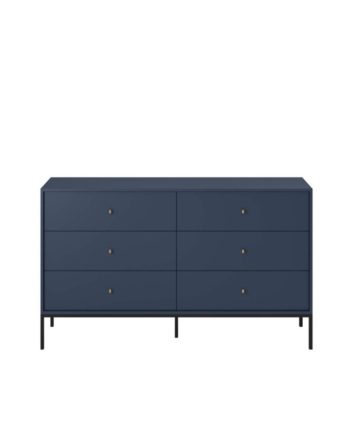 Mono MKS154 chest of drawers, dark blue/black frame