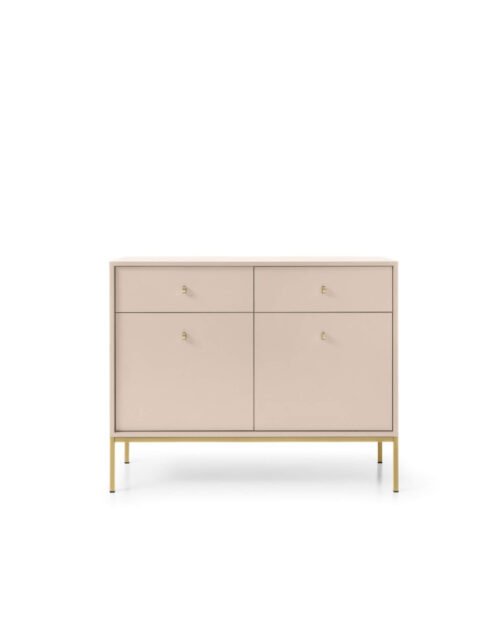 Mono MKSZ104 chest of drawers, with doors, drawers, beige/gold frame
