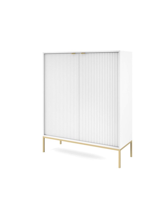 Nova K104 chest of drawers, with doors, white/gold frame - Image 2