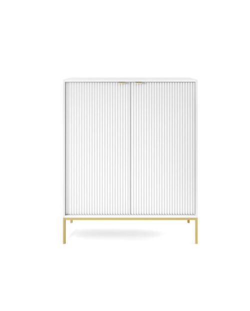 Nova K104 chest of drawers, with doors, white/gold frame