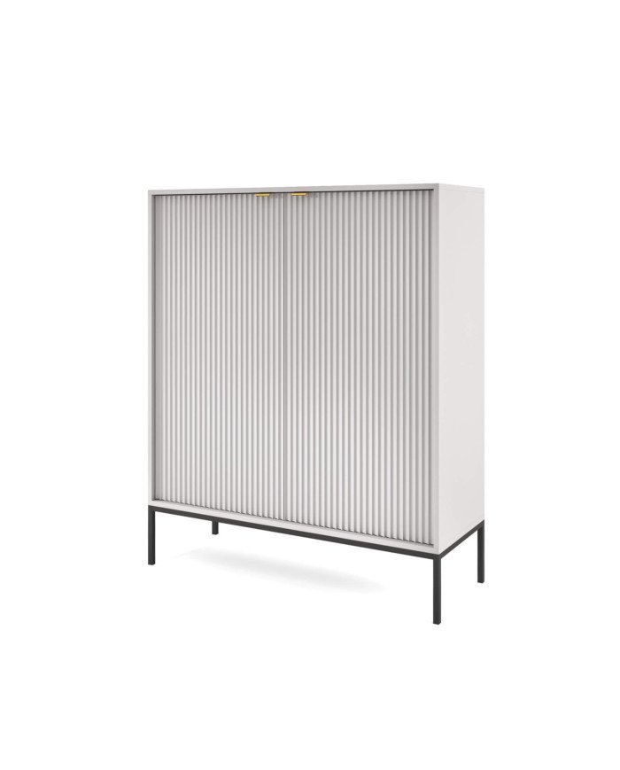 Nova K104 chest of drawers, with drawers, doors, gray/black frame - Image 3