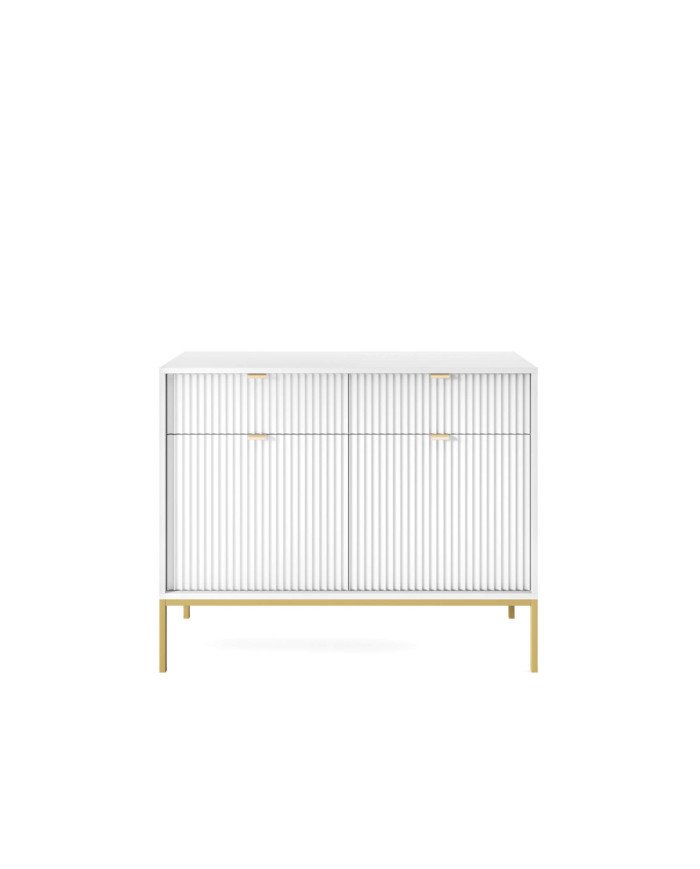 Nova KSZ104 chest of drawers, with doors, white/gold frame