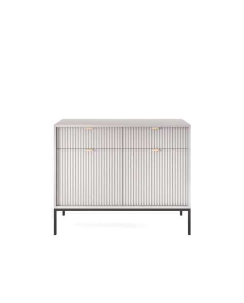 Nova KSZ104 chest of drawers, with drawers, doors, gray/black frame