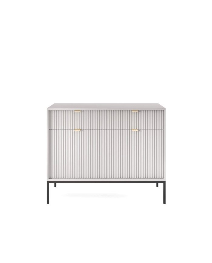 Nova KSZ104 chest of drawers, with drawers, doors, gray/black frame
