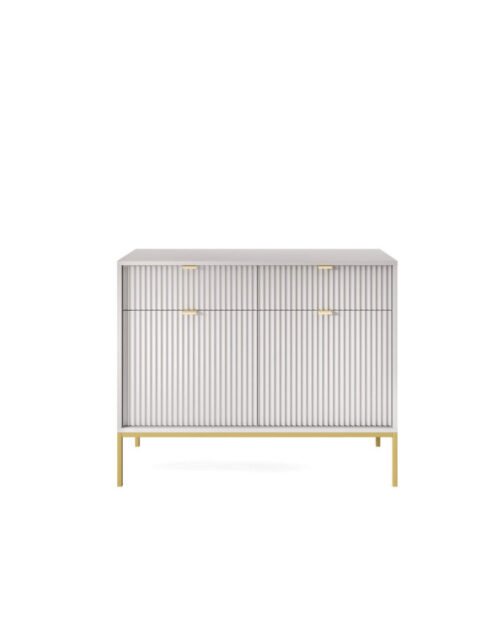 Nova KSZ104 chest of drawers, with drawers, doors, gray/gold frame