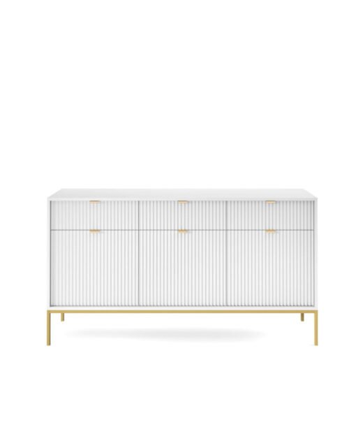 Nova KSZ154 chest of drawers, with doors, white/gold frame