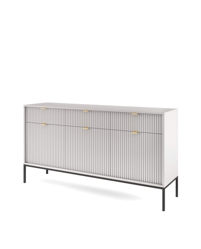 Nova KSZ154 chest of drawers, with drawers, doors, gray/black frame - Image 3