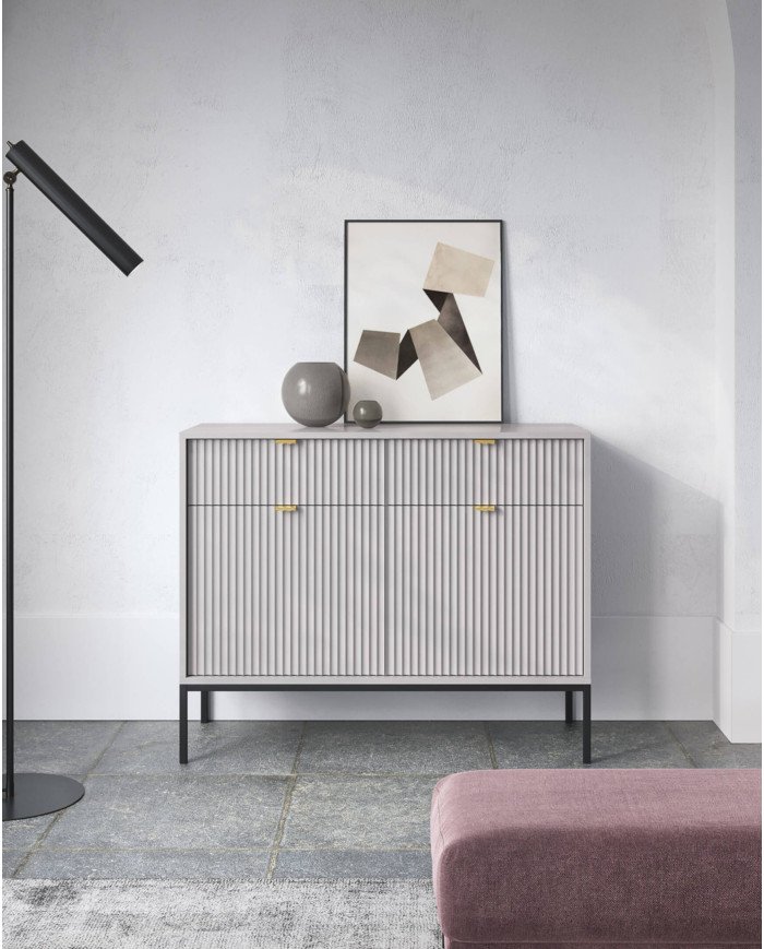 Nova KSZ154 chest of drawers, with drawers, doors, gray/black frame - Image 5