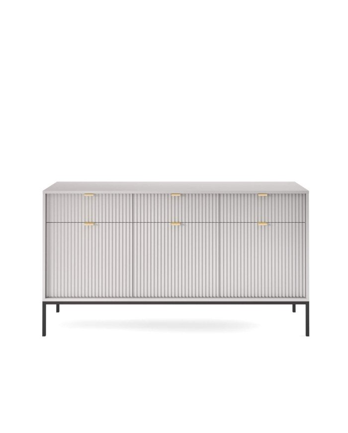 Nova KSZ154 chest of drawers, with drawers, doors, gray/black frame
