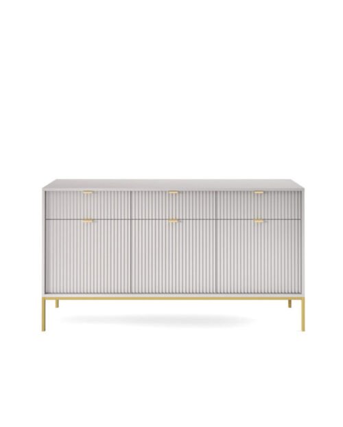 Nova KSZ154 chest of drawers, with drawers, doors, gray/gold frame