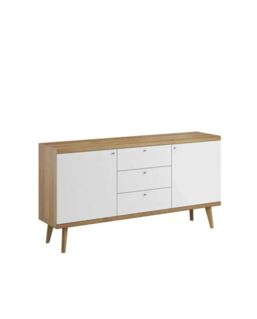 Primo PKSZ160 chest of drawers, with doors, Riviera Oak/White