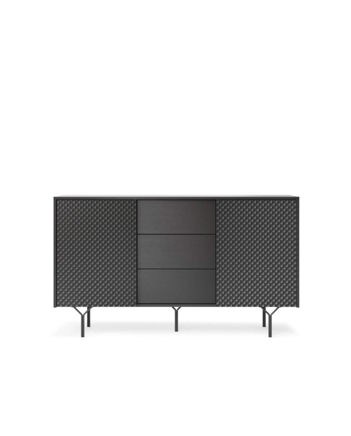 Raven KSZ144 2D chest of drawers, two doors, black