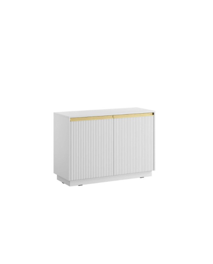 ROYAL K-104 chest of drawers, two doors, white/gold