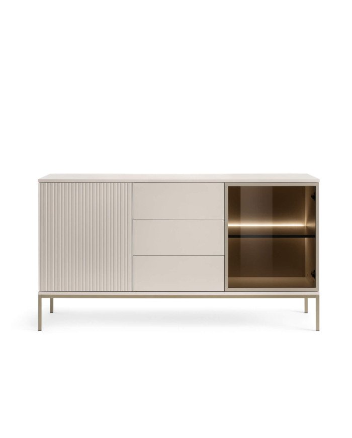 Sento KSZ154 chest of drawers, two doors, drawers, lamps, Cashmiere