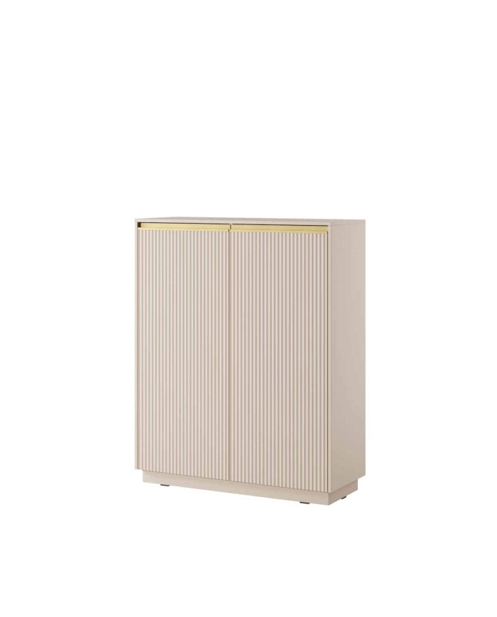 ROYAL KW-104 tall chest of drawers, two doors, beige/gold color - Image 3