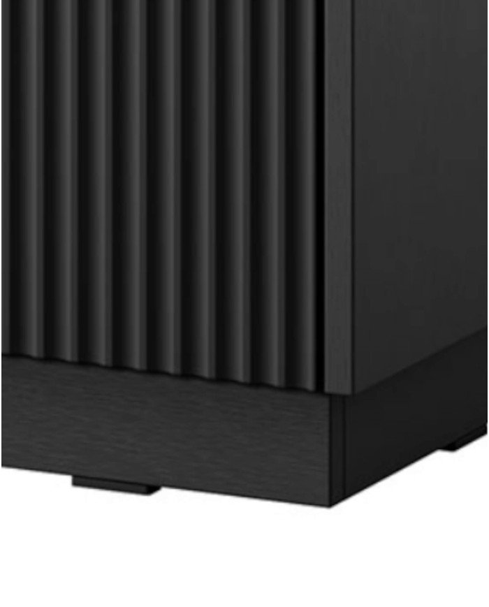 ROYAL KW-104 tall chest of drawers, two doors, black/gold - Image 6