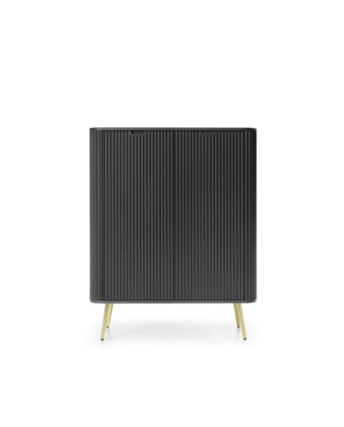 Zova K-103 high chest of drawers, 2 doors, black