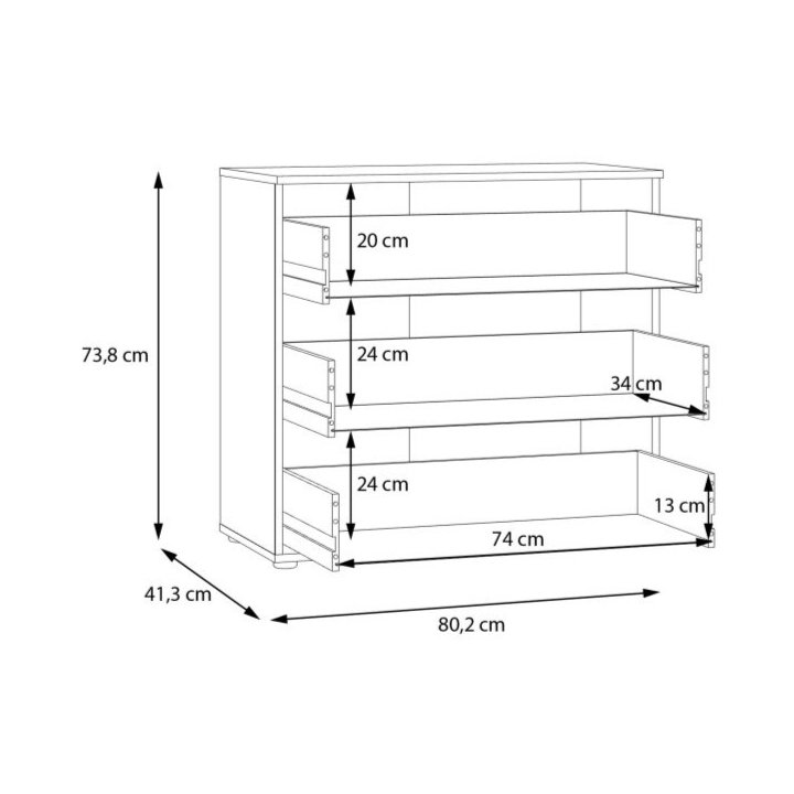 Chest of drawers Ingalill BSJK212-U60 Forte - Image 6