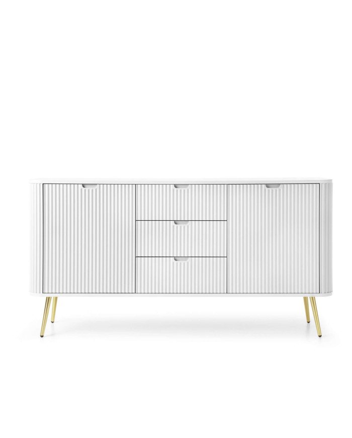 Zova KSZ-168 chest of drawers, 2 doors, 3 drawers, white