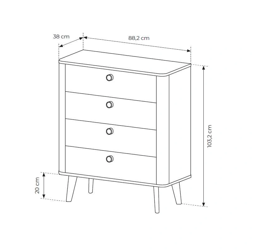 4S Viki chest of drawers - Image 6