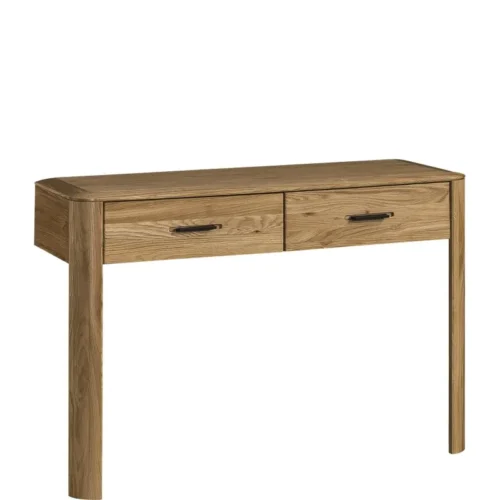 Wooden dressing table with 2 drawers MONACO – MONA.085.14, natural oak veneer with solid wood elements