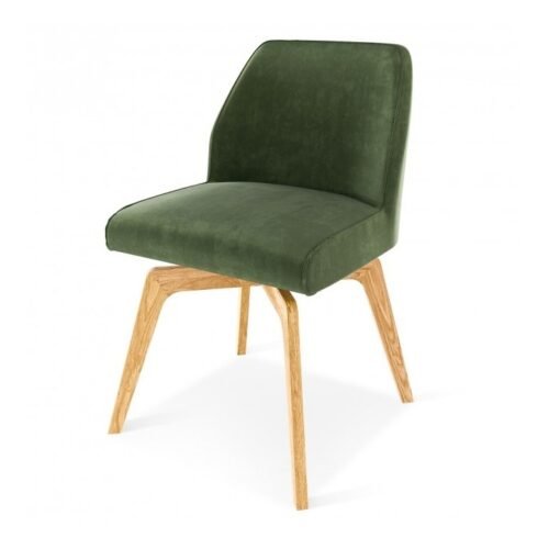 Loft wooden swivel chair Bydgoskie Meble Leather L3