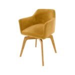 Scarlet Wood swivel chair Bydgoskie Meble Leather L4