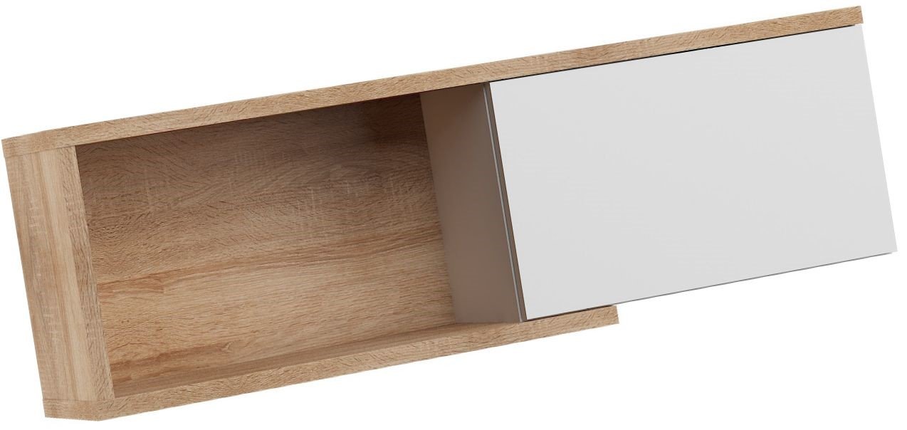 HYBRID 24 furniture shelf hanging cabinet for living room, Sonoma oak white glossyHYBRID - Image 4
