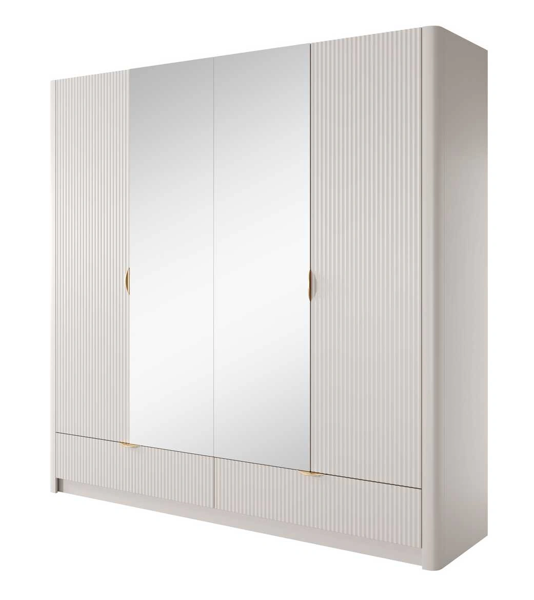 Lante wardrobe 213 cm with mirrors, beige