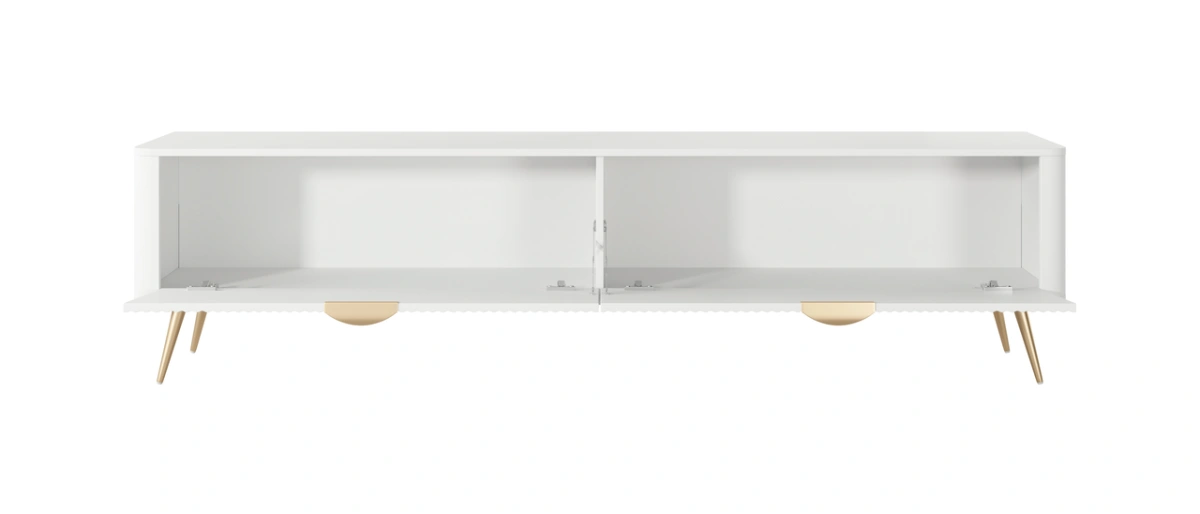 Lante TV cabinet 200 cm on high legs, white - Image 4