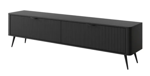 Lante TV cabinet 200 cm on high legs, black