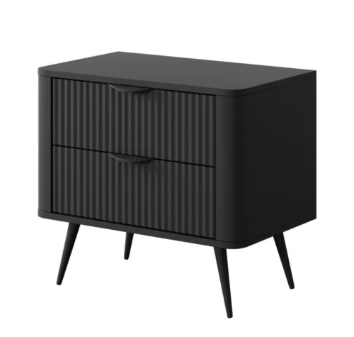 Lante bedside table on high legs, black