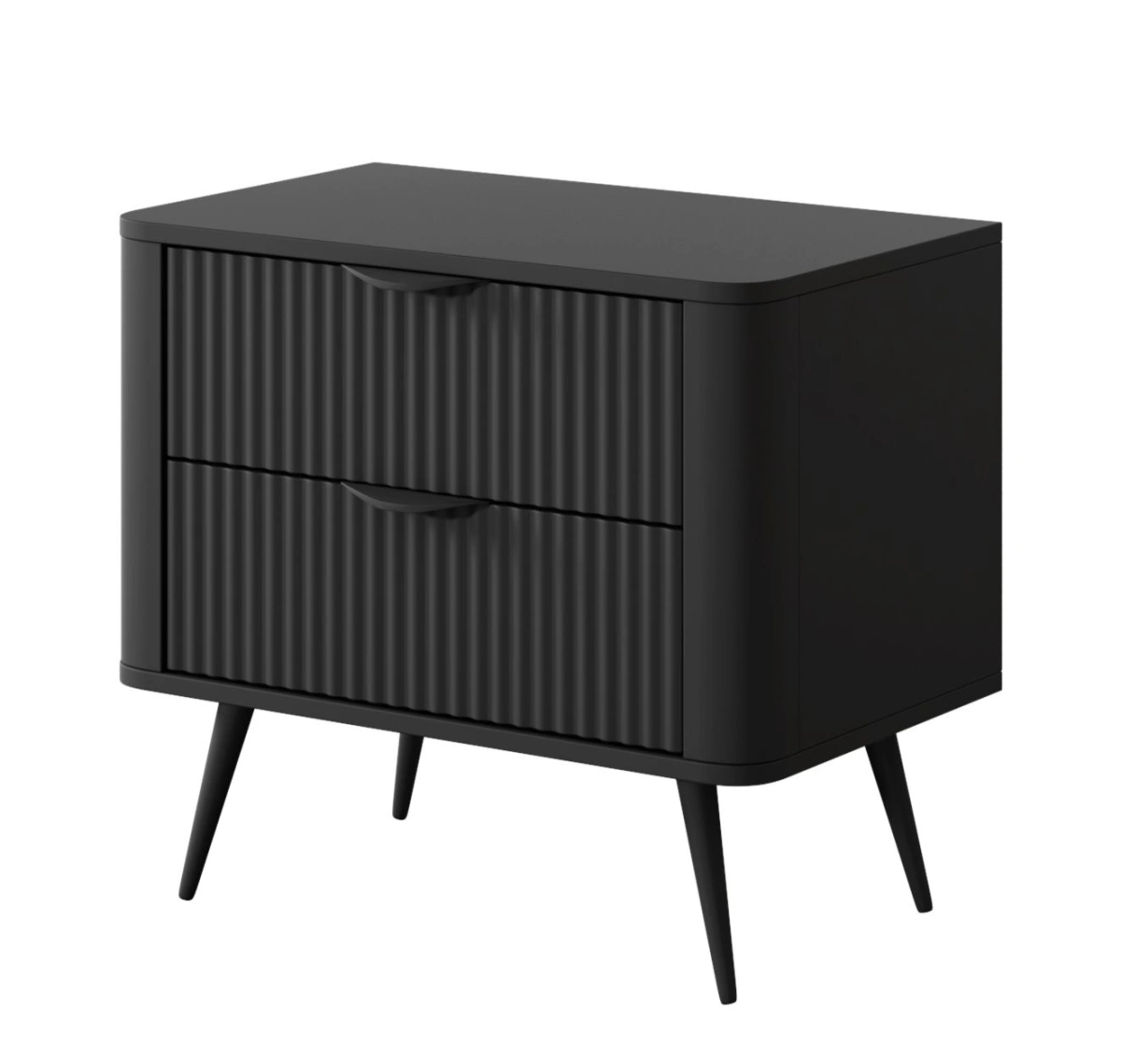 Lante bedside table on high legs, black